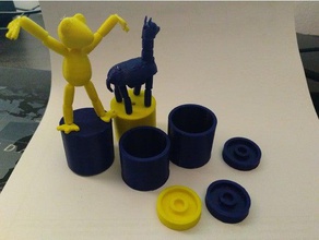 empuje el títere de base mecánica los juguetes pushpuppet 3d print model - Mito3D