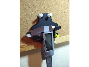 caliper hanger pin board diy holder pegboard tool 3d print model - Mito3D