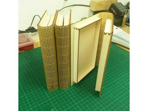 laser cut book diy box lasercut living hinge wood 3d print model - Mito3D