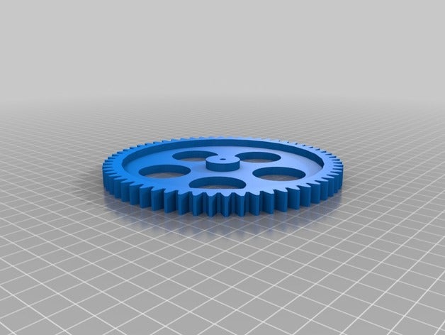 60 tooth spur gear hobby customized 3D print model - Mito3D