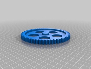 60 tooth spur gear hobby customized 3d print model - Mito3D