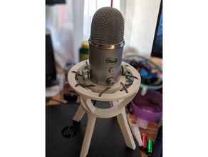 yeti mikrofon tabanı elektronik blue mikrofonu bağlayın standı ses yalıtımı 3d print model - Mito3D