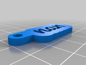 nan de porte-clés personnalisé 3d print model - Mito3D