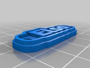 3 elsa Anahtarlık özelleştirilmiş 3d print model - Mito3D