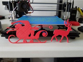 santa adornos de renos decoración adorno navidad navideña 3d print model - Mito3D