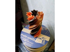 maple torsion unique de l'extrudeuse décor l'automne canada churros amusant la feuille twisted 3d print model - Mito3D