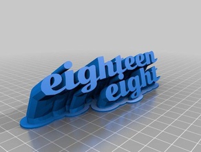eighteen eight1 office customized 3d print model - Mito3D