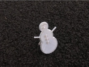 simple 2d snowman decor 3d print model - Mito3D