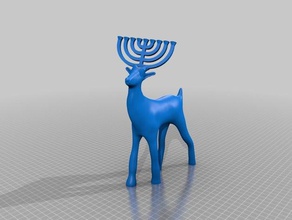 hanukkah rudolph decoração 3d print model - Mito3D