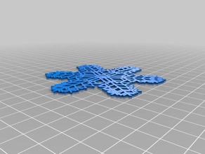 snowflake 10 interactive art customized 3d print model - Mito3D
