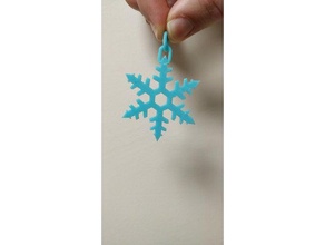 snowflake chain keychains christmas decoration 3d print model - Mito3D