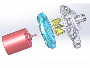 centrifugal water pump hobby 3d print model - Mito3D