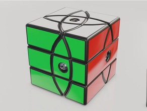 bombax inferno-flor quebra-cabeças rubiks cube sinuoso do enigma 3d print model - Mito3D
