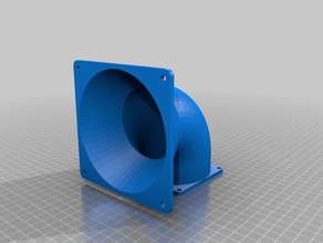 120mm 80mm elbow 3d printing fan duct pc 3d print model - Mito3D