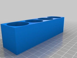 30mm x 4 vial rack 4mm bottom tool holders & boxes customized 3d print model - Mito3D