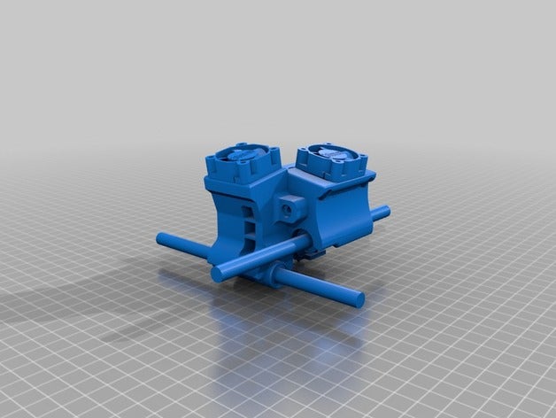 airwolf hd2x quimera titan 30mm fãs de retrabalho 3d a impressora extrusoras airwolf3d montagem e3d 3D print model - Mito3D
