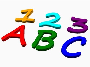 personalizable empuje el pasador de la pared las letras signos logotipos diversión fuente números tipografía montado en palabra 3d print model - Mito3D