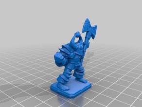 hero quest chaos warrior doubleaxe 3d printing dnd heroquest warhammer 3d print model - Mito3D