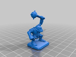 hero quest orc mace 3d printing 28mm dnd heroquest warhammer 3d print model - Mito3D