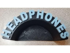 headphones wall mount remix other hook headphone holder hanger 3d print model - Mito3D