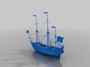 eski gemi modelleri battleship 3d print model - Mito3D