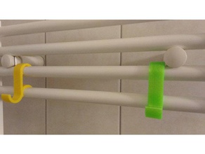 paramétrico radiador toalha de gancho casa banho openscad 3d print model - Mito3D