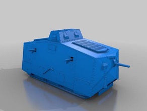 ww1 tanque de fortaleza a7v modelos stpanwa 3d print model - Mito3D