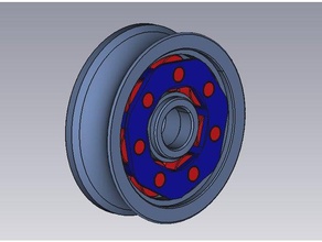 puleggia ruota cuscinetto a rulli di ingegneria gabbia freecad 3d print model - Mito3D