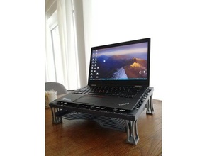 dizüstü bilgisayar depolama tepsi standı ofis bağlayın laptop aksesuarları aparatı ayakları bağlama notebook soğutucu sahibi destek 3d print model - Mito3D