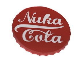 fallout nuka cola ver 1 video games coaster drink 4 76 sign 3d print model - Mito3D