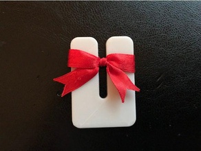 christmas bow ribbon helper 2d art decoration 3d print model - Mito3D