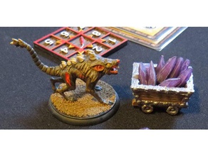 gemma schegge oggetti di scena gioco da tavolo boardgames cristallo d20 dungeons dragons in miniatura miniature mordheim ombre zolfo wyrdstone 3d print model - Mito3D