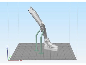 anti-fall support structure 3d printing print fail tall object 3d print model - Mito3D