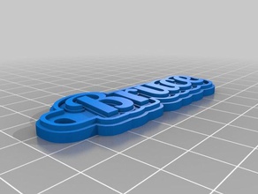 bruce keychain keychains customized 3d print model - Mito3D