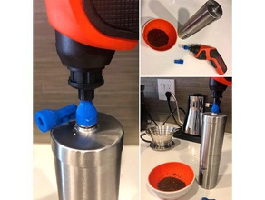 café bits adaptador de mão moinho a cozinha jantar grãos moedor broca chave fenda elétrica expresso o java javapresse makerbox manual do despeje sobre que bit 3d print model - Mito3D