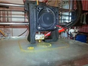 simple carénage du ventilateur folgertech mk9 de l'extrudeuse 3d l'imprimante pièces 3d print model - Mito3D