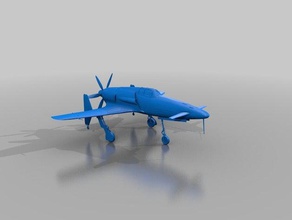 shinden modelos voo avião 3d print model - Mito3D