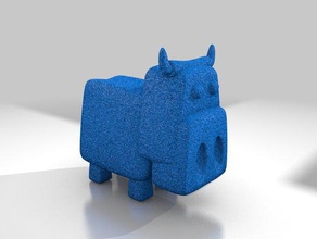 ms moo animaux dessin animé de vache mignon ferme 3d print model - Mito3D