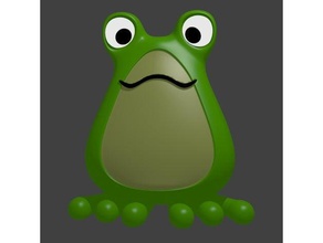 m visqueux animaux dessin animé mignon grenouille 3d print model - Mito3D