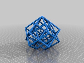 lattice cube torture test no base math art customized 3d print model - Mito3D