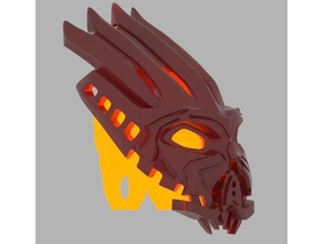 element lord fire facehelmet Bau - Spielzeug bionicle glatorian lego lego-kompatibel Maske 3d print model - Mito3D