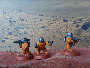 space dwarf asteroid miners 1 toys games 28mm 40k scifi squat warhammer 3d print model - Mito3D