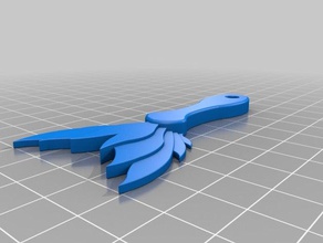 mermaid tail keychain Zubehör 3d print model - Mito3D