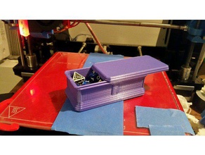 dice box 3d printing container small parts storage 3d print model - Mito3D