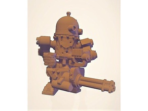rétro robot minigun de modèle les robots 3d print model - Mito3D