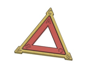 dihedral group d3 equilateral triangle symmetries math art 3d print model - Mito3D
