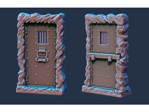 de hierro la puerta mazmorra juguete juego accesorios no molestar dungeons dragons heroquest las miniaturas pathfinder warhammer quest 3d print model - Mito3D