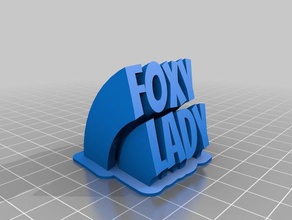 foxy lady office personalizzato 3d print model - Mito3D