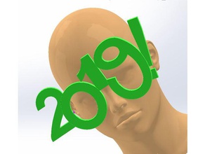 2019 happy new year fun glasses glases nsfw 3d print model - Mito3D