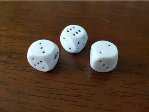 weighted dice math chance classroom probability statistics 3d print model - Mito3D